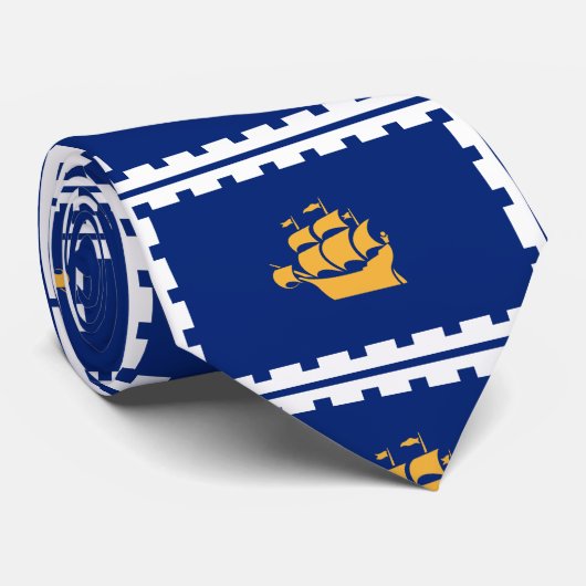 Cravate Drapeau de Québec (Roulé)