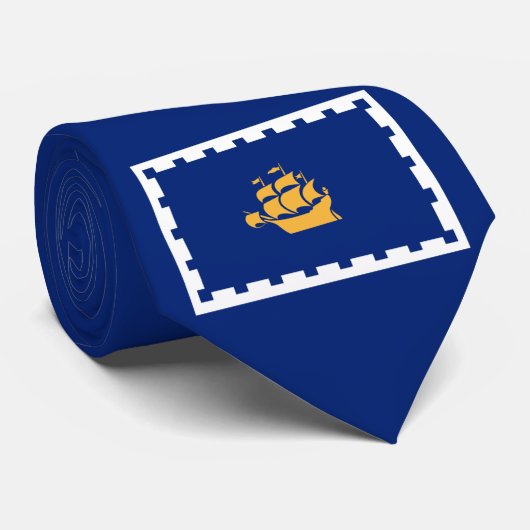 Cravate Drapeau de Québec (Québec, Canada) (Roulé)