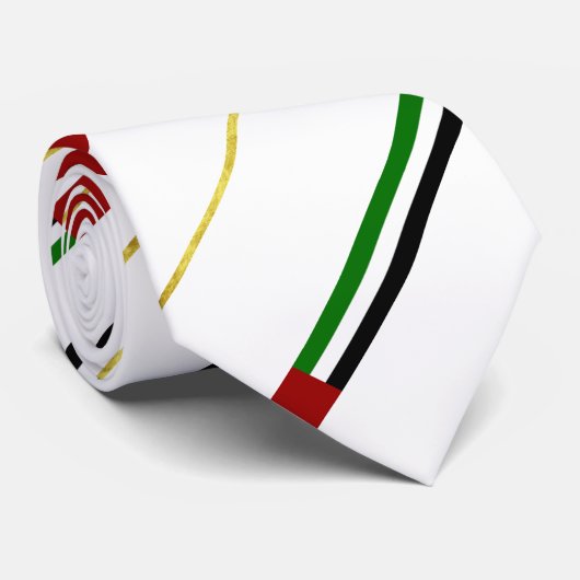 Cravate Drapeau de rayures d'émirats (Roulé)