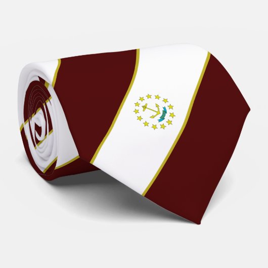 Cravate Drapeau de rayures d'Île de Rhode (Roulé)
