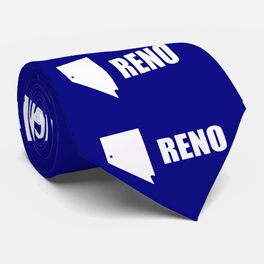 Cravate Drapeau de Reno, Nevada Tie (Roulé)