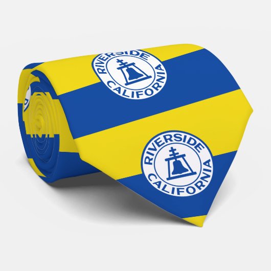 Cravate Drapeau de Riverside, Californie (Roulé)
