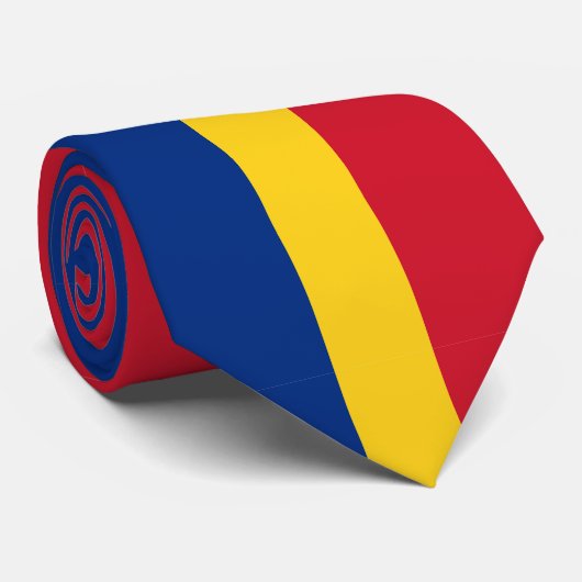 Cravate Drapeau de Roumanie (Roulé)