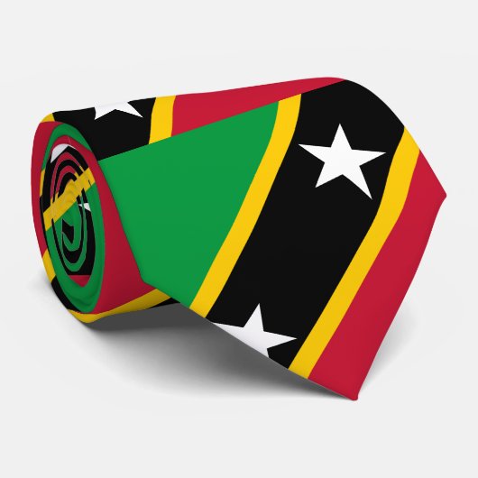 Cravate Drapeau de Saint-Kitts-et-Nevis (Roulé)
