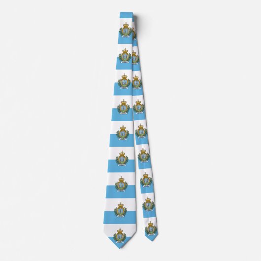 Cravate Drapeau de Saint-Marin (Devant)