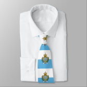 Cravate Drapeau de Saint-Marin (Attaché)