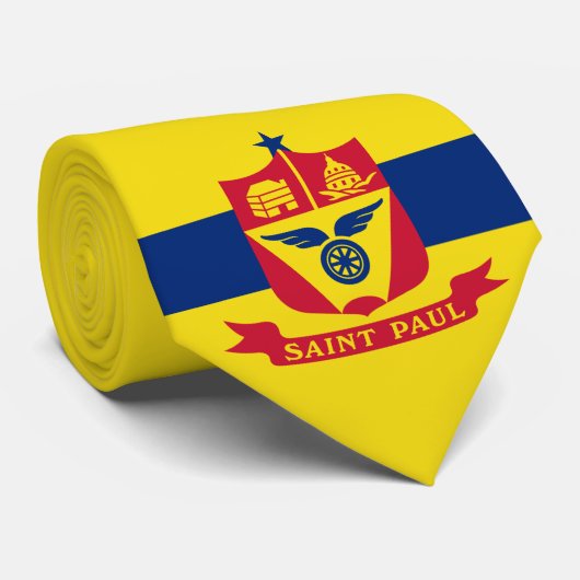 Cravate Drapeau de Saint Paul (Minnesota) (Roulé)
