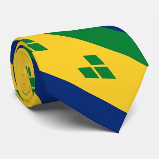 Cravate Drapeau de Saint-Vincent (Roulé)