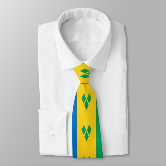 Cravate Drapeau de Saint-Vincent-et-les Grenadines (Attaché)
