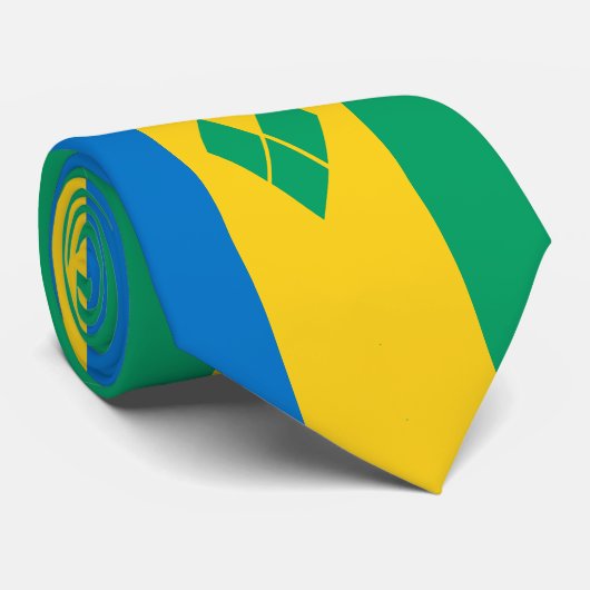 Cravate Drapeau de Saint-Vincent-et-les-Grenadines (Roulé)