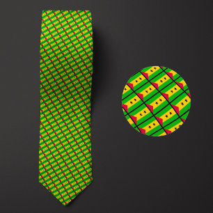 Cravate Drapeau de Sao Tomé-et-Principe Motif
