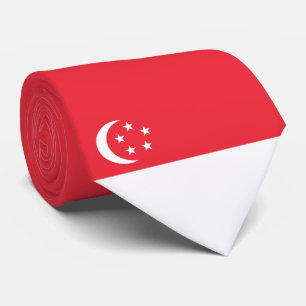 Cravate Drapeau de Singapour