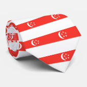Cravate Drapeau de Singapour (Roulé)