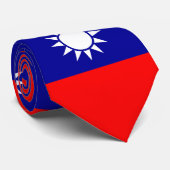 Cravate Drapeau de Taïwan (Roulé)