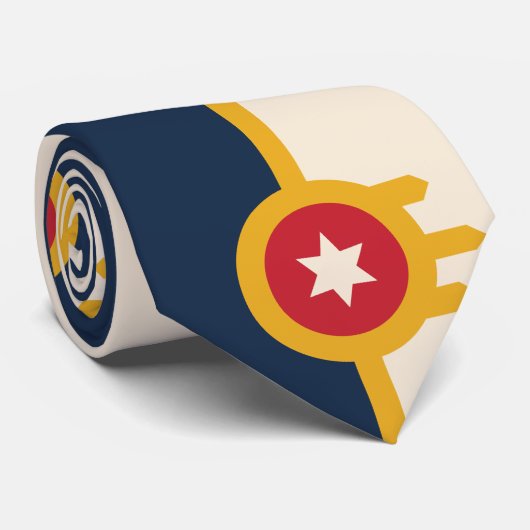 Cravate Drapeau de Tulsa (Oklahoma) (Roulé)