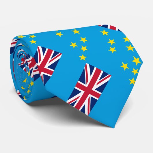 Cravate Drapeau de Tuvalu (Roulé)