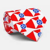 Cravate Drapeau de Wichita le Kansas (Roulé)