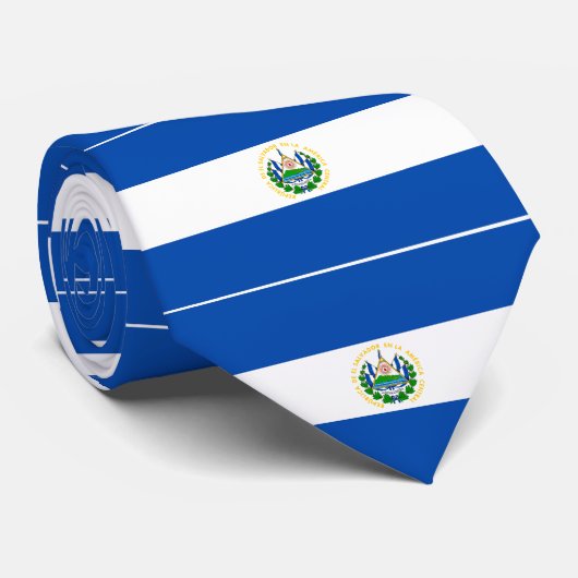 Cravate Drapeau d'El Salvador (Roulé)