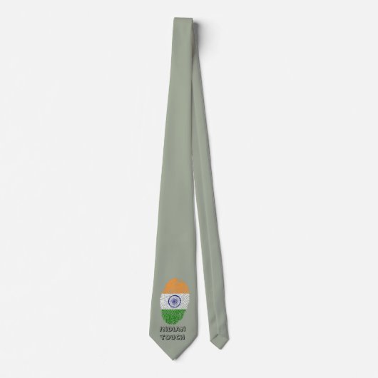 Cravate Drapeau d'empreintes digitales indien (Devant)