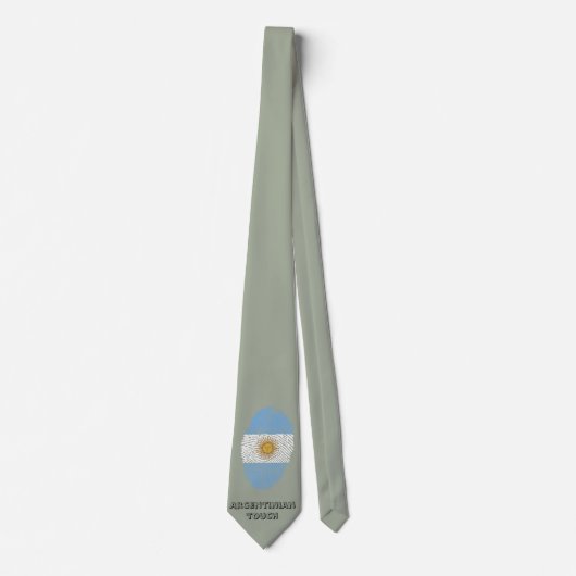 Cravate Drapeau d'empreintes tactiles argentin (Devant)