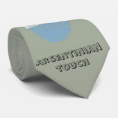 Cravate Drapeau d'empreintes tactiles argentin (Roulé)