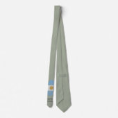 Cravate Drapeau d'empreintes tactiles argentin (Dos)