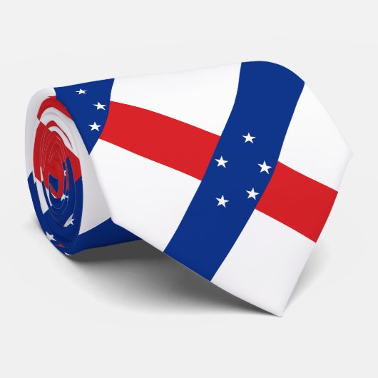 Cravate Drapeau des Antilles néerlandaises (Roulé)