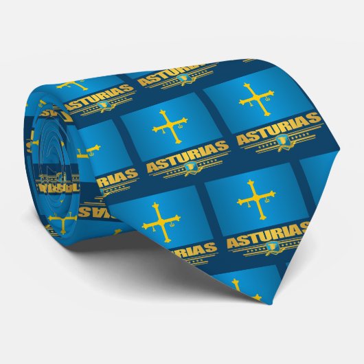 Cravate Drapeau des Asturies (Roulé)