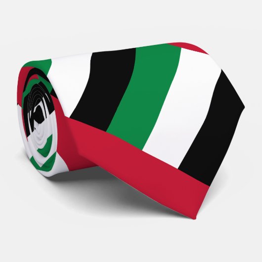 Cravate Drapeau des Émirats arabes unis (Roulé)