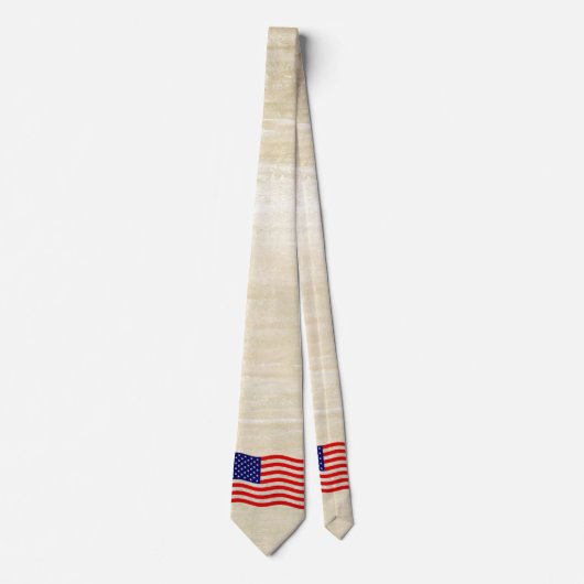 Cravate Drapeau des États-Unis d'Amérique - grungy (Devant)