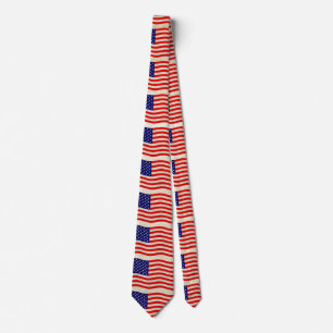 Cravate Drapeau des États-Unis d'Amérique - grungy