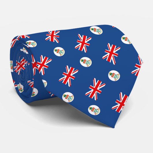 Cravate Drapeau des îles Caïmans (Roulé)