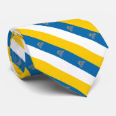 Cravate Drapeau des Îles Canaries (Roulé)