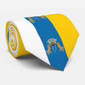 Cravate Drapeau des îles Canaries (Canaries) (Canaries, Es (Roulé)