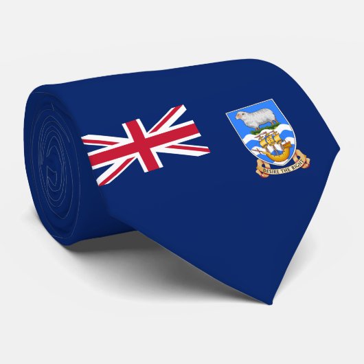 Cravate Drapeau des îles Falkland (Territoire britannique) (Roulé)