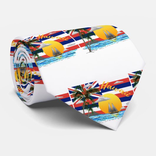 Cravate Drapeau des îles Hawaii (Roulé)