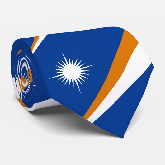 Cravate Drapeau des Îles Marshall (Roulé)