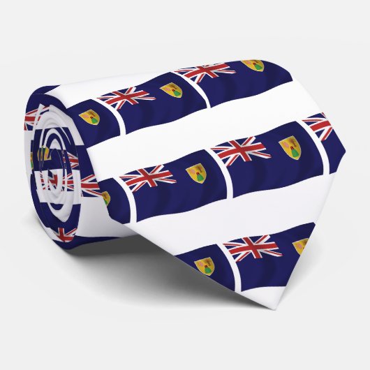 Cravate Drapeau Des Îles Turques Et Caïques (Roulé)
