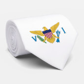 Cravate Drapeau des îles Vierges américaines (Roulé)