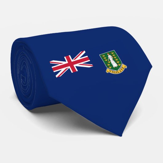 Cravate Drapeau des îles Vierges britanniques (BVI) (Roulé)