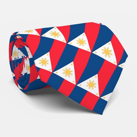 Cravate Drapeau des Philippines (Roulé)