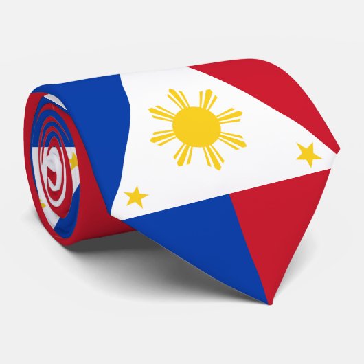 Cravate Drapeau des Philippines (Roulé)