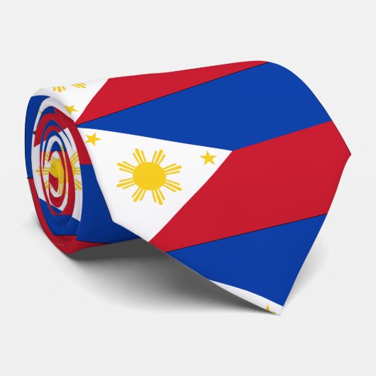 Cravate drapeau des Philippines (Roulé)
