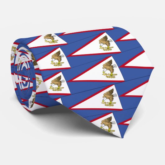 Cravate Drapeau des Samoa américaines (Roulé)