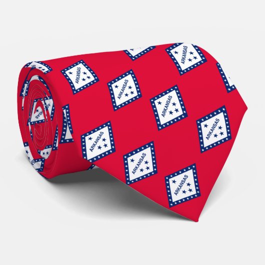 Cravate Drapeau d'État Arkansas (Roulé)
