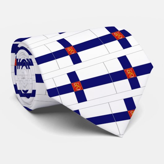 Cravate Drapeau d'état de la Finlande (Roulé)
