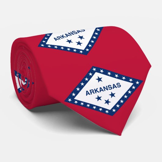 Cravate Drapeau d'État de l'Arkansas (Roulé)
