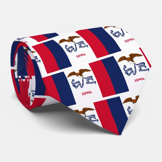 Cravate Drapeau d'État de l'Iowa (Roulé)