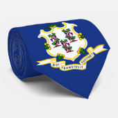 Cravate Drapeau d'État du Connecticut (Roulé)