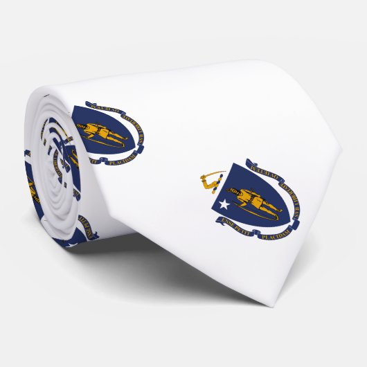 Cravate Drapeau d'état du Massachusetts (Roulé)